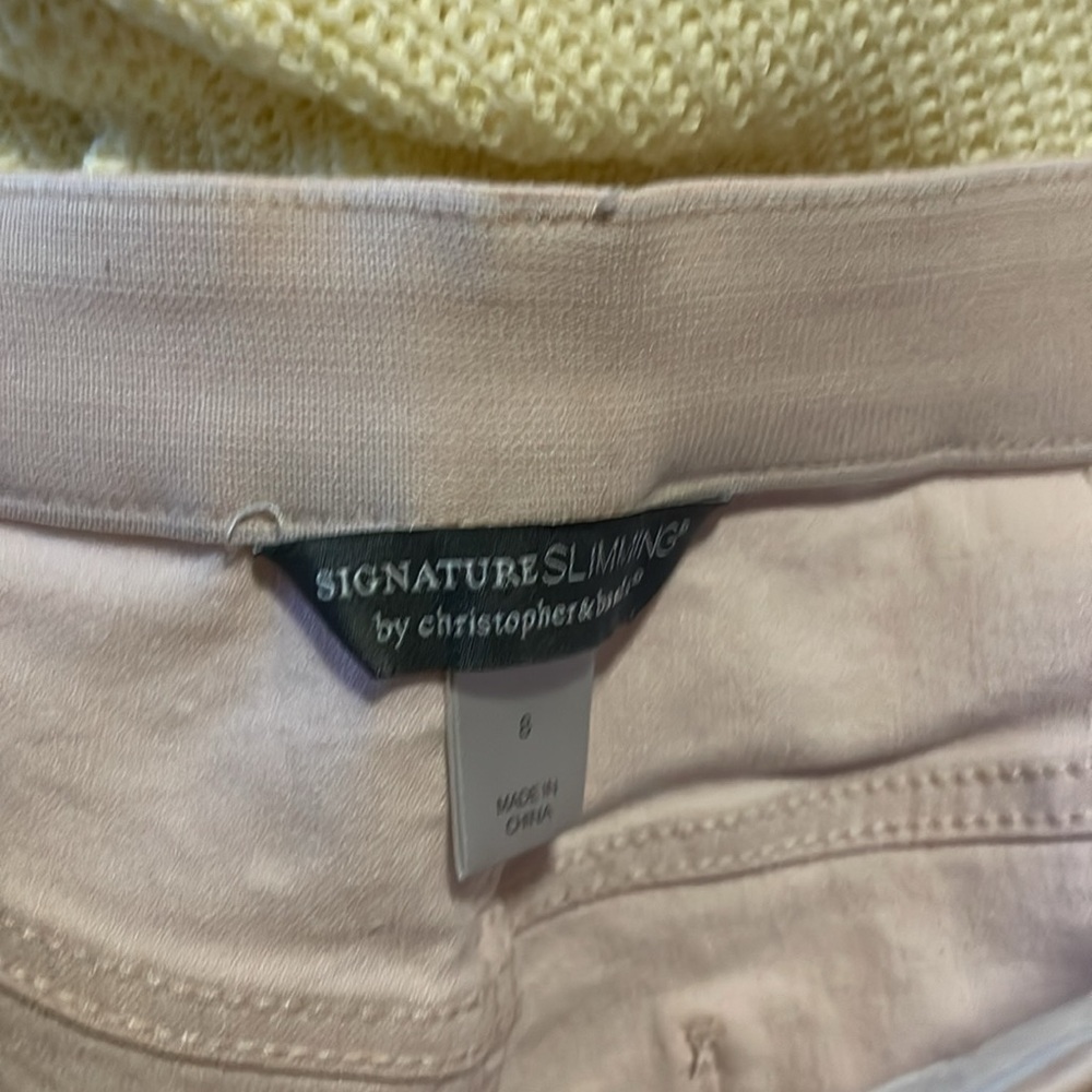 Signature slimming by Christopher banks pink jeans size 8 - Picture 8 of 8